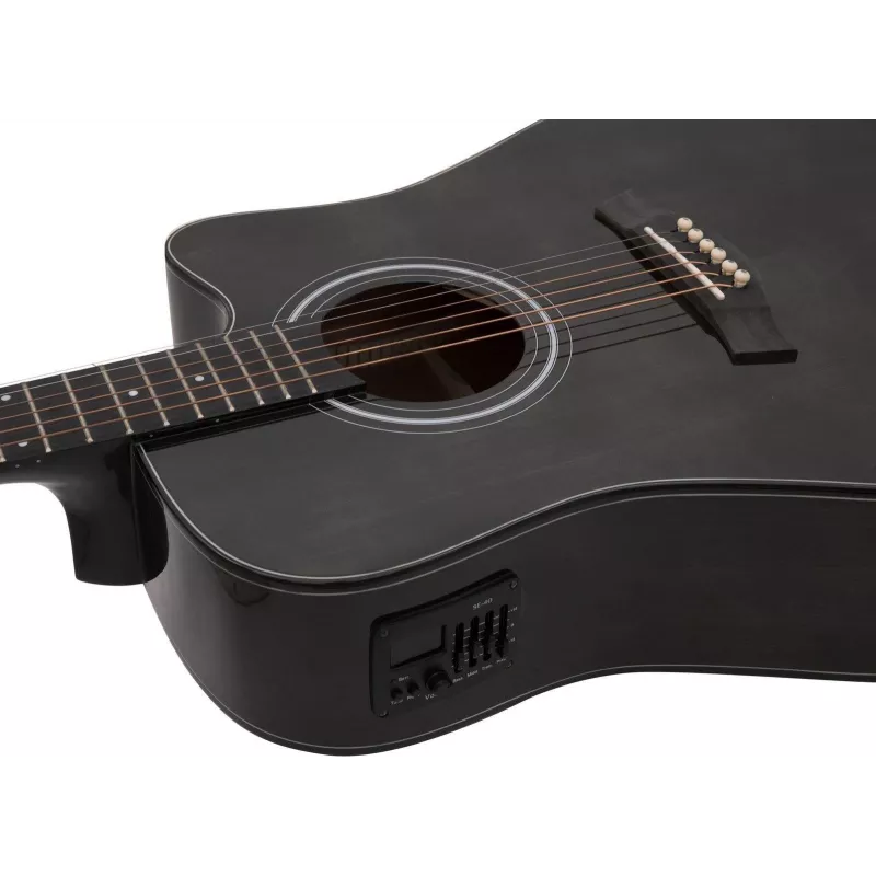 Dimavery STW-90 Chitarra acustica dreadnought, vintage black 26245082
