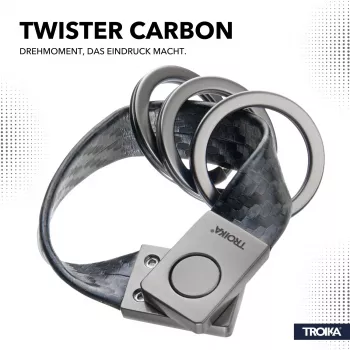 TROIKA TWISTER CARBON portachiavi (KRG649/CB)