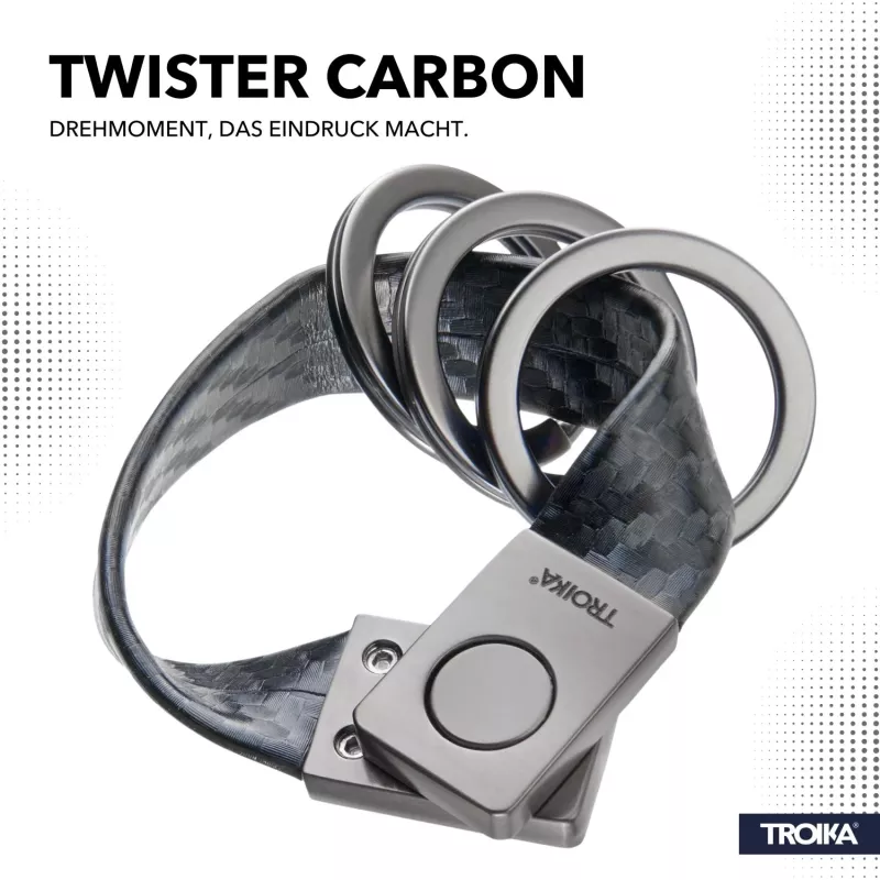 TROIKA TWISTER CARBON portachiavi (KRG649/CB)