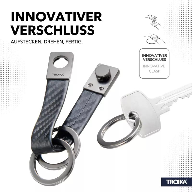 TROIKA TWISTER CARBON portachiavi (KRG649/CB)