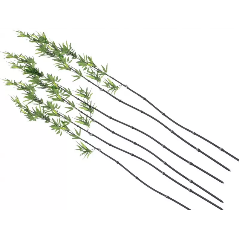 EUROPALMS Canna di bambù artificiale con foglie, 180 cm, confezione da 6 82509260