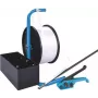 Banholzer&Wenz set reggia in poliestere 19 mm x 600 m con dispenser portatile e 1000 fermagli in acciaio (17051)