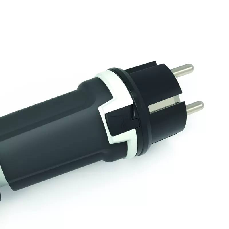 BALS 7371-1 connettore maschio Schuko 16A 3p 250V IP54 nero gomma