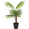 EUROPALMS Palma a ventaglio pianta artificiale, 88 cm, verde, vaso nero 82509301