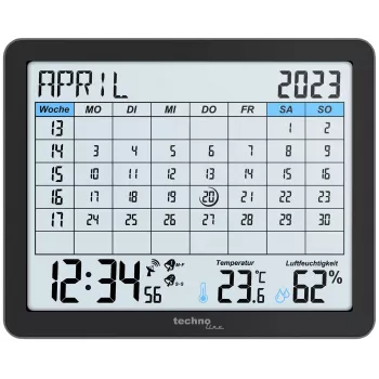 TECHNOLINE WT2600 sveglia calendario radiocontrollata, nero