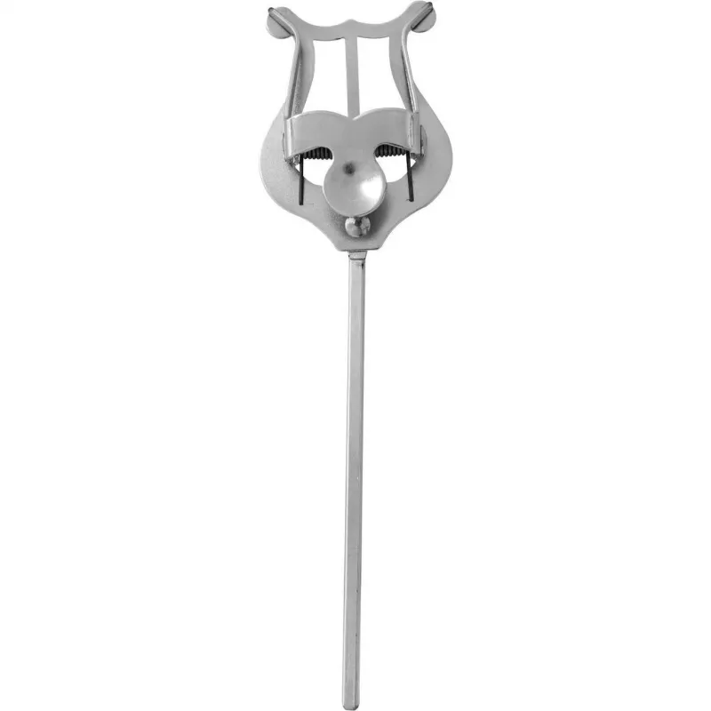 DIMAVERY Lira da marcia per tromba, metallo nichelato, fissaggio a morsetto, argento 26600540