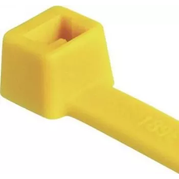 HellermannTyton T30R fascetta gialla 150 x 3,6 mm, PA66, 100 pezzi (116-01814)