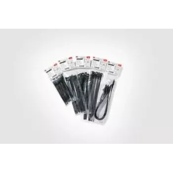 HellermannTyton SOFTFIX fascette riutilizzabili 180mm x 7mm nero confezione da 16 (115-07190)