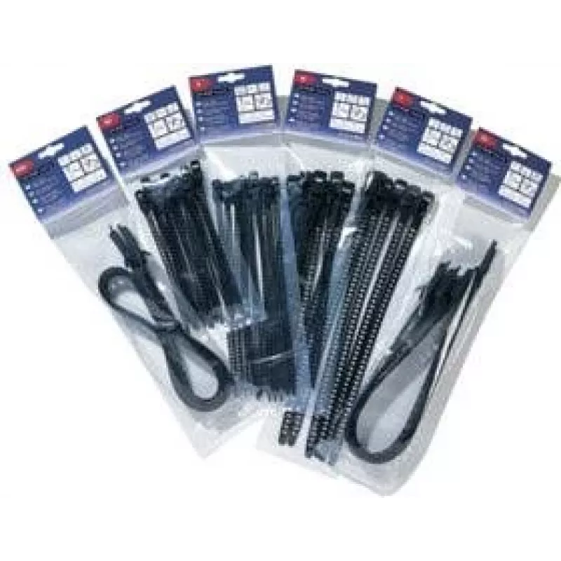 HellermannTyton SOFTFIX fascette riutilizzabili 180mm x 7mm nero confezione da 16 (115-07190)