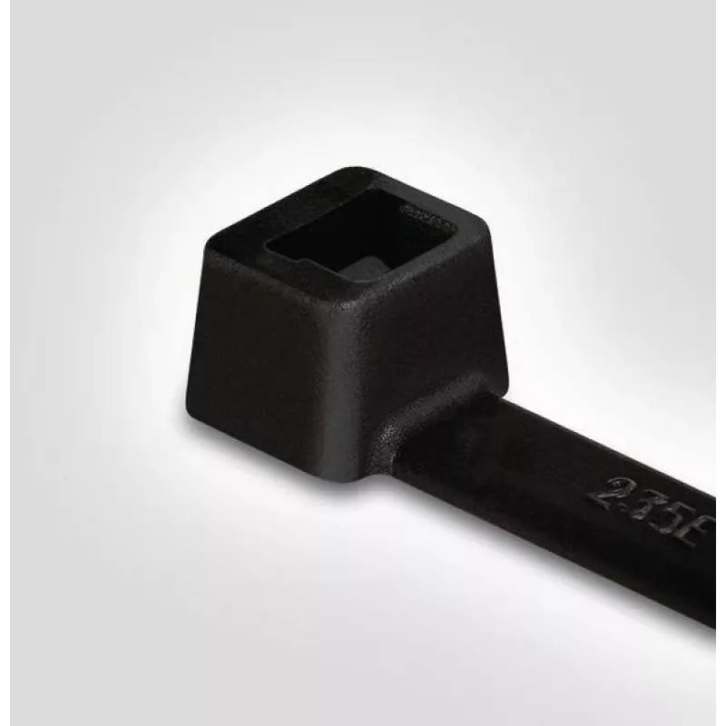 HellermannTyton T18L-HS-BK-C1 fascette, poliammide 6.6, nero, 100 mm x 2,5 mm, 100 pz.