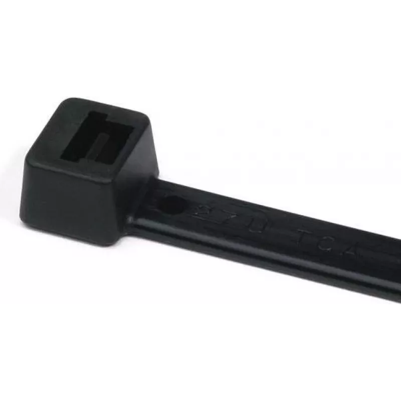 HellermannTyton T18L-HS-BK-C1 fascette, poliammide 6.6, nero, 100 mm x 2,5 mm, 100 pz.