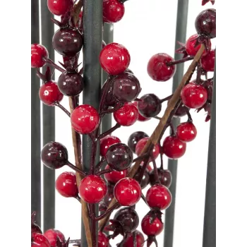 EUROPALMS ghirlanda artificiale di bacche miste, 180cm, rosso 83500501