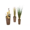 EUROPALMS India set di vasi decorativi, 3 dimensioni, effetto pietra grigia, interno/esterno 83011268