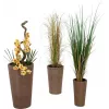 EUROPALMS India set di vasi decorativi, 3 dimensioni, effetto pietra grigia, interno/esterno 83011268