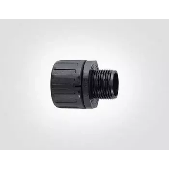 HellermannTyton HG25-S-M25 PA66 BK 10 connettore dritto, filettatura M25, canale 25 mm, nero