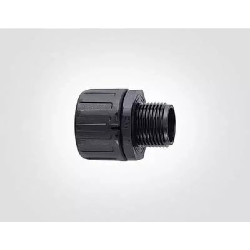 HellermannTyton HG25-S-M25 PA66 BK 10 connettore dritto, filettatura M25, canale 25 mm, nero