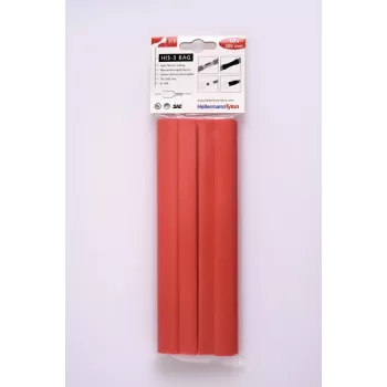 HELLERMANNTYTON HIS-3 set di guaine termorestringenti, 3:1, 12 mm / 4 mm, rosso 308-31211