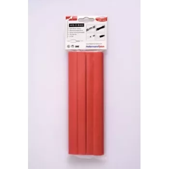 HELLERMANNTYTON HIS-3 set di guaine termorestringenti, 3:1, 12 mm / 4 mm, rosso 308-31211