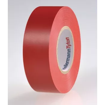 HellermannTyton HTAPE-FLEX15-25x25-PVC-RD nastro isolante elettrico in PVC rosso, 25 mm x 25 m, spessore 0,15 mm 710-00134