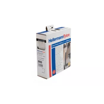 HellermannTyton HIS-A guaina termorestringente 3:1 con adesivo, trasparente, 3 mm/1 mm, 10 m scatola dispenser 308-10303