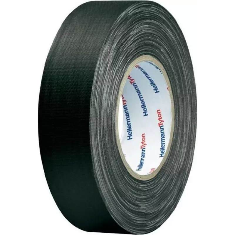 HellermannTyton HelaTape Tex nastro in tessuto 19 mm x 10 m nero cotone-poliestere 712-00204