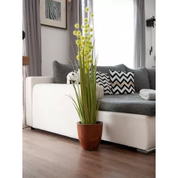 EUROPALMS pianta artificiale Pompom Grass, 122 cm, verde 82500136