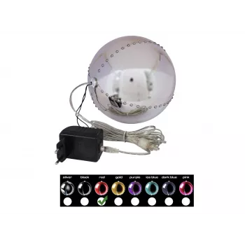 EUROPALMS palla di neve LED 15 cm, rosso 83501243
