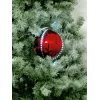 EUROPALMS palla di neve LED 15 cm, rosso 83501243