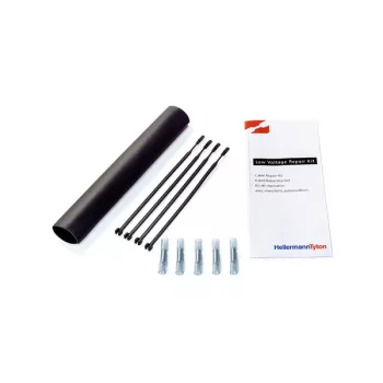 HellermannTyton 380-04004 TF21 guaina termorestringente, 2:1, 4,0 mm, nero, 10 m