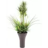 EUROPALMS composizione di erba artificiale, 90 cm, verde, in vaso nero 82600137