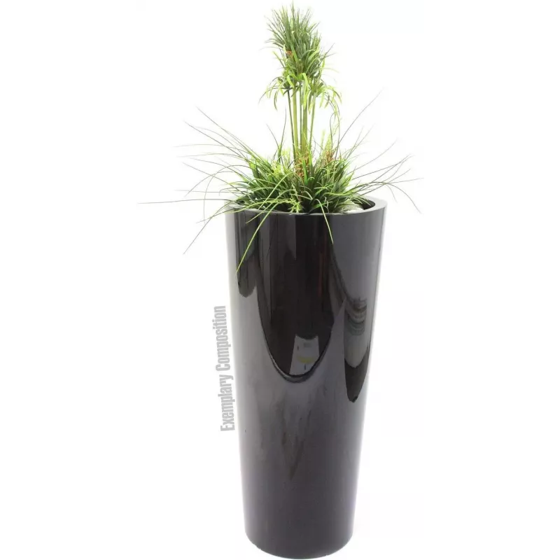 EUROPALMS composizione di erba artificiale, 90 cm, verde, in vaso nero 82600137