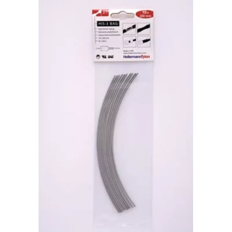 HELLERMANNTYTON set di guaine termorestringenti HIS-3 3:1, 70 pezzi, varie dimensioni, nero/rosso 308-30162