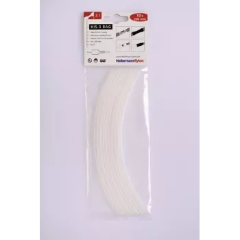 HellermannTyton HIS-3 Guaina termorestringente 3:1, 3 mm, nera, 20 cm, 10 pezzi (308-30315)