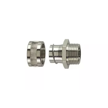 HellermannTyton SC40-FM-M40 Pressacavo in ottone nichelato M40 per guaina protettiva SC da 40 mm