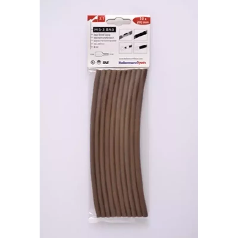 HELLERMANNTYTON Set guaine termorestringenti HIS-3 3:1, 100 pezzi, 7 misure, 7 colori, lunghezza 100 mm 308-30614