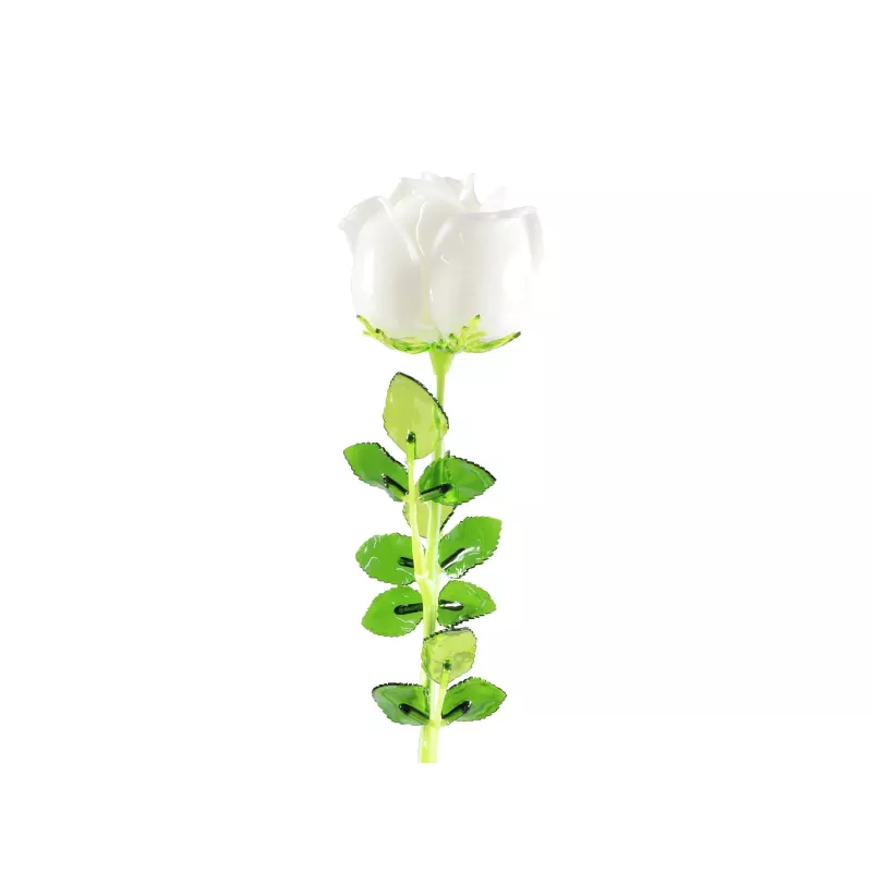 EUROPALMS Crystal Rose Fiore artificiale, bianco, 81 cm, 12 pezzi 82600208