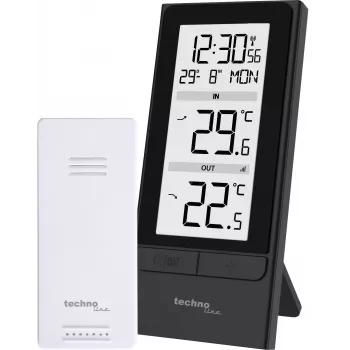 Technoline WS9787 stazione meteo wireless con sensore esterno, nero/argento