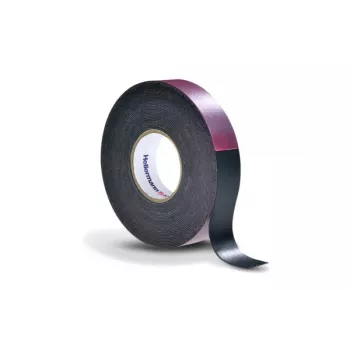 HellermannTyton HTAPE-POWER600-38x6.7-NR-BK (6.7) nastro isolante elettrico autoagglomerante, 6,7 m x 38 mm, nero 711-10201