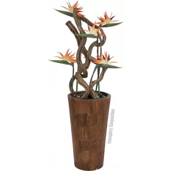 EUROPALMS uccello del paradiso artificiale, arancione, 95 cm 82530559