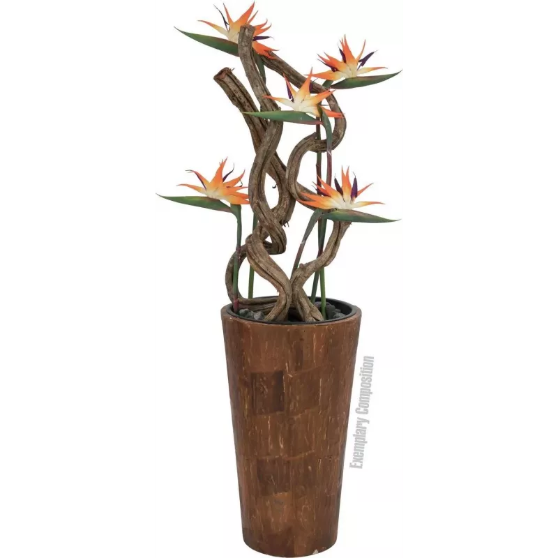 EUROPALMS uccello del paradiso artificiale, arancione, 95 cm 82530559