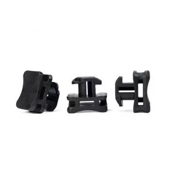 HellermannTyton 151-03055 ACFM2W10PT6-PA66/6HIRHS-BK elemento di fissaggio per cavi, termostabilizzato, ad alta resistenza agli urti, nero, 25 pz.