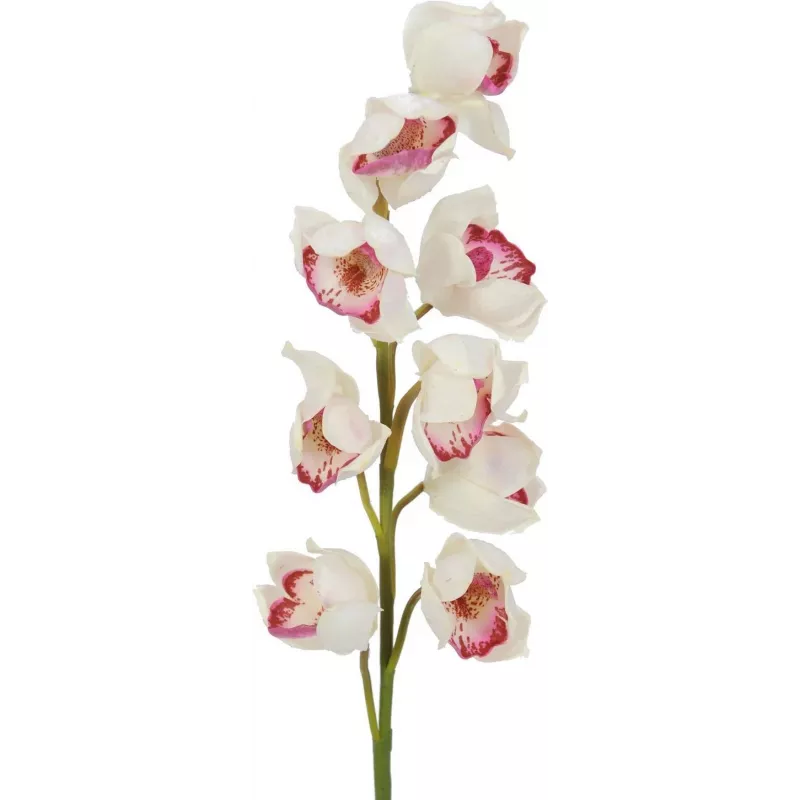 EUROPALMS ramo di Cymbidium, artificiale, bianco-rosa, 90 cm 82530312