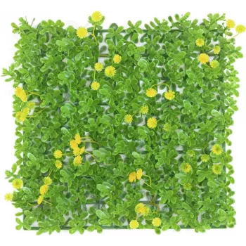 EUROPALMS stuoia di bosso artificiale, verde-giallo, 25x25 cm (82600087)
