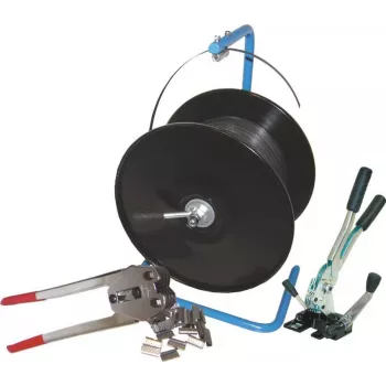 Banholzer&Wenz Set reggia in PP con dispenser manuale, 16 mm x 500 m, 2000 chiusure 17514