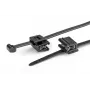 HellermannTyton T50ROSEC5A-PA66W-BK Fascetta con clip, 200 mm x 4,6 mm, nero, 100 pezzi 156-03219