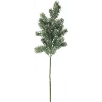 EUROPALMS Ramo di abete innevato, PE, 65 cm (83500421)