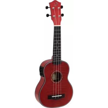 DIMAVERY UK-100 Ukulele soprano, Flamed Red 26255807