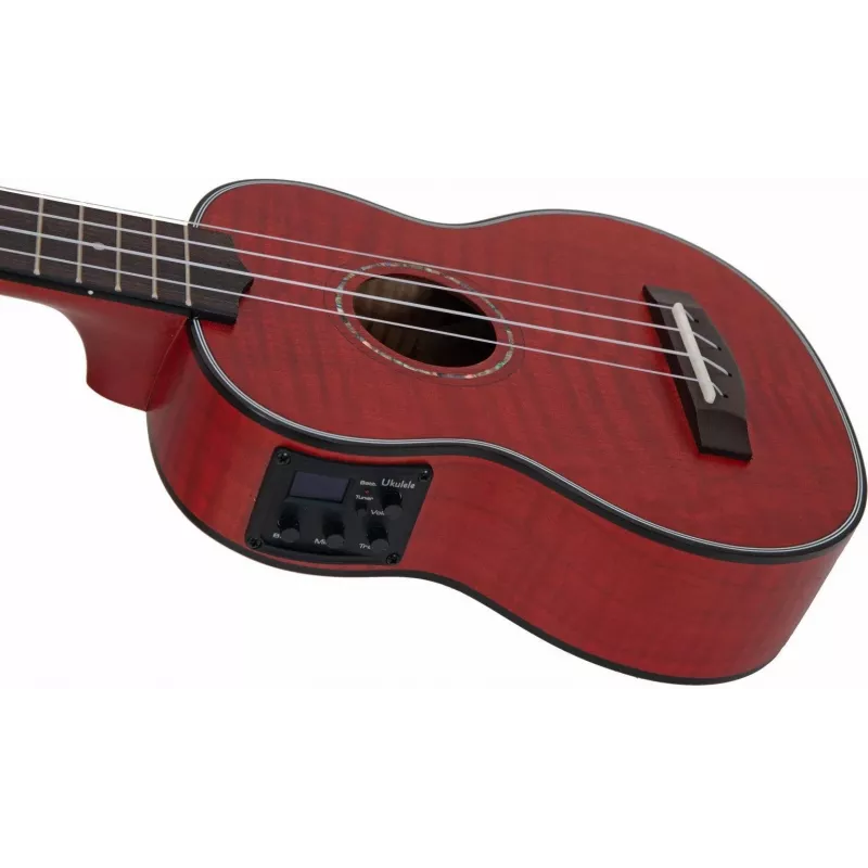 DIMAVERY UK-100 Ukulele soprano, Flamed Red 26255807