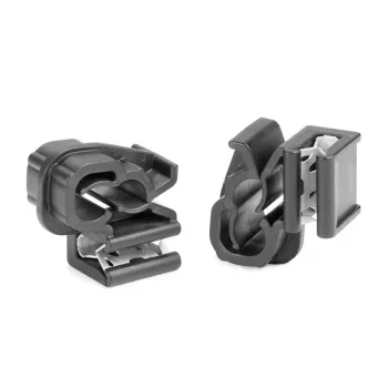 HellermannTyton EdgeClip EC1-3SV-DHC6-7 Supporto per fascette, nero, 100 pezzi 151-04455