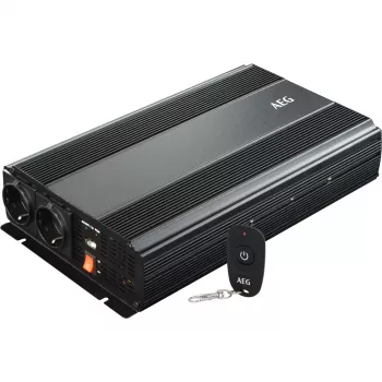 AEG inverter 1500 W da 12 V DC a 230 V AC con telecomando (10058)